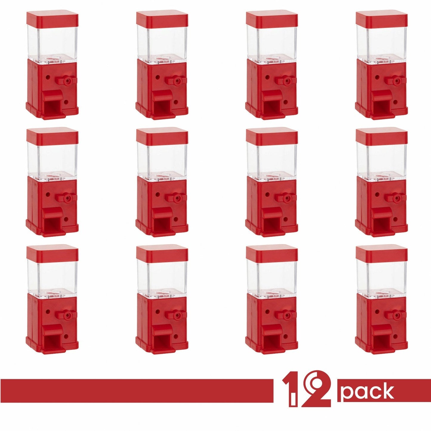 Vending Machine Shaped Acrylic Candy Boxes 12 Pack 3.46"X1.53"X1.53" by Hammont