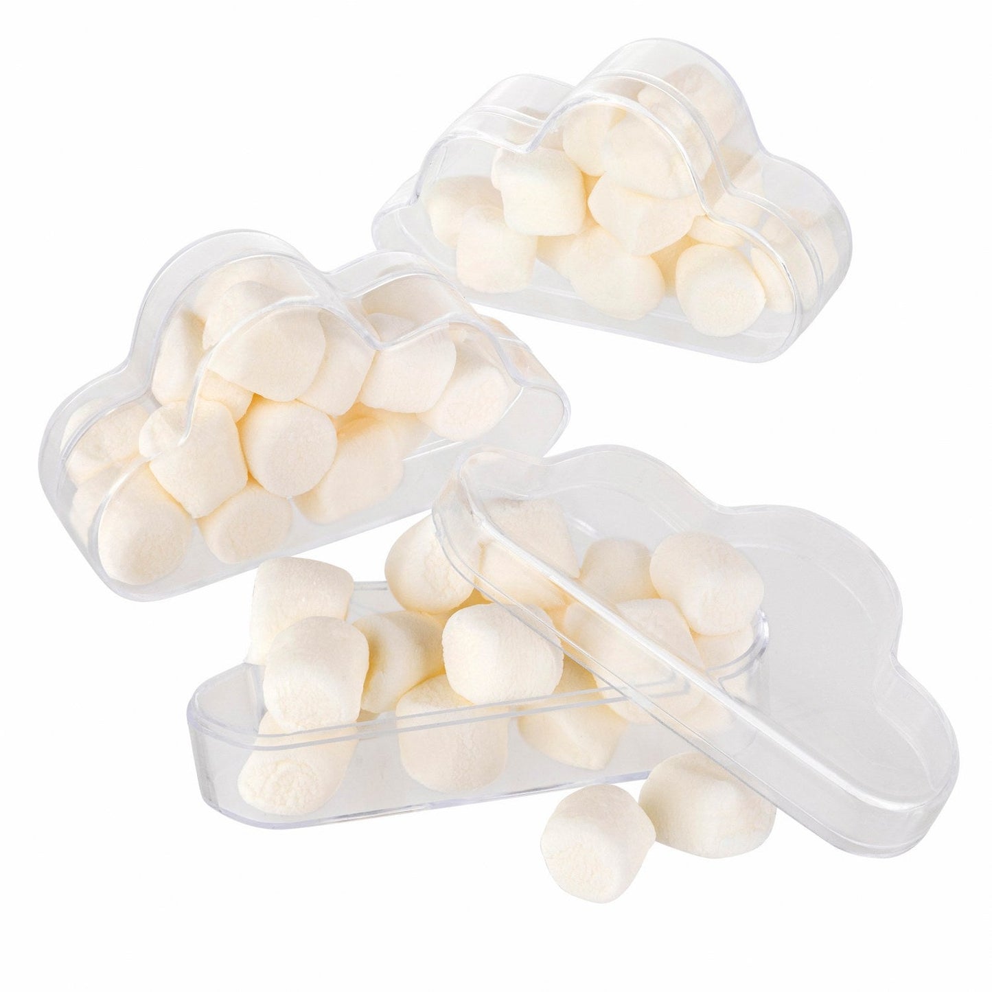 Cloud Shaped Acrylic Candy Boxes 24 Pack 3.07"X1.77"X0.98" by Hammont