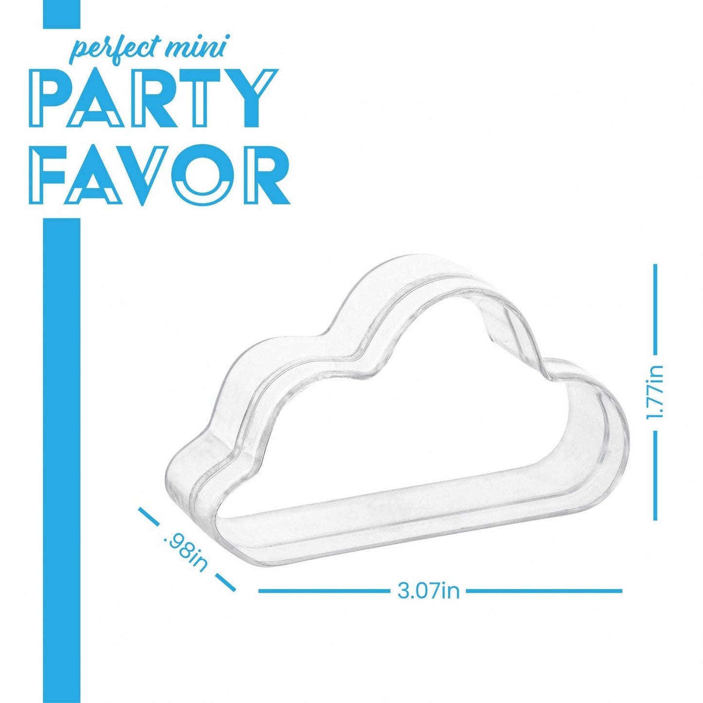 Cloud Shaped Acrylic Candy Boxes 24 Pack 3.07"X1.77"X0.98" by Hammont