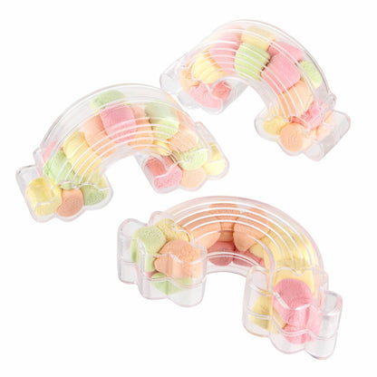 Rainbow Shaped Acrylic Candy Boxes 24 Pack 3.62"X1.96"X0.98" by Hammont