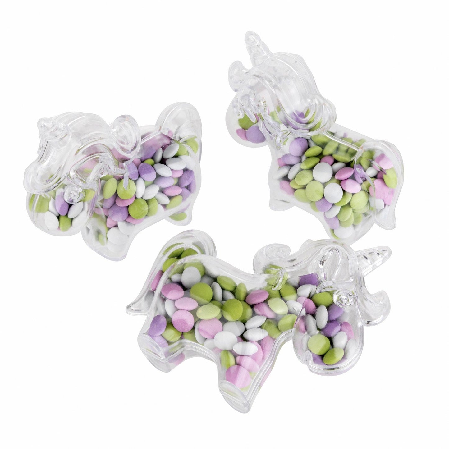 Unicorn Shaped Acrylic Candy Boxes 16 Pack 3.74"X2.75"X1.57" by Hammont