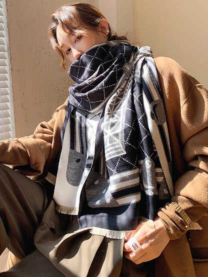 Original Warm Print Shawl&Scarf by migunica