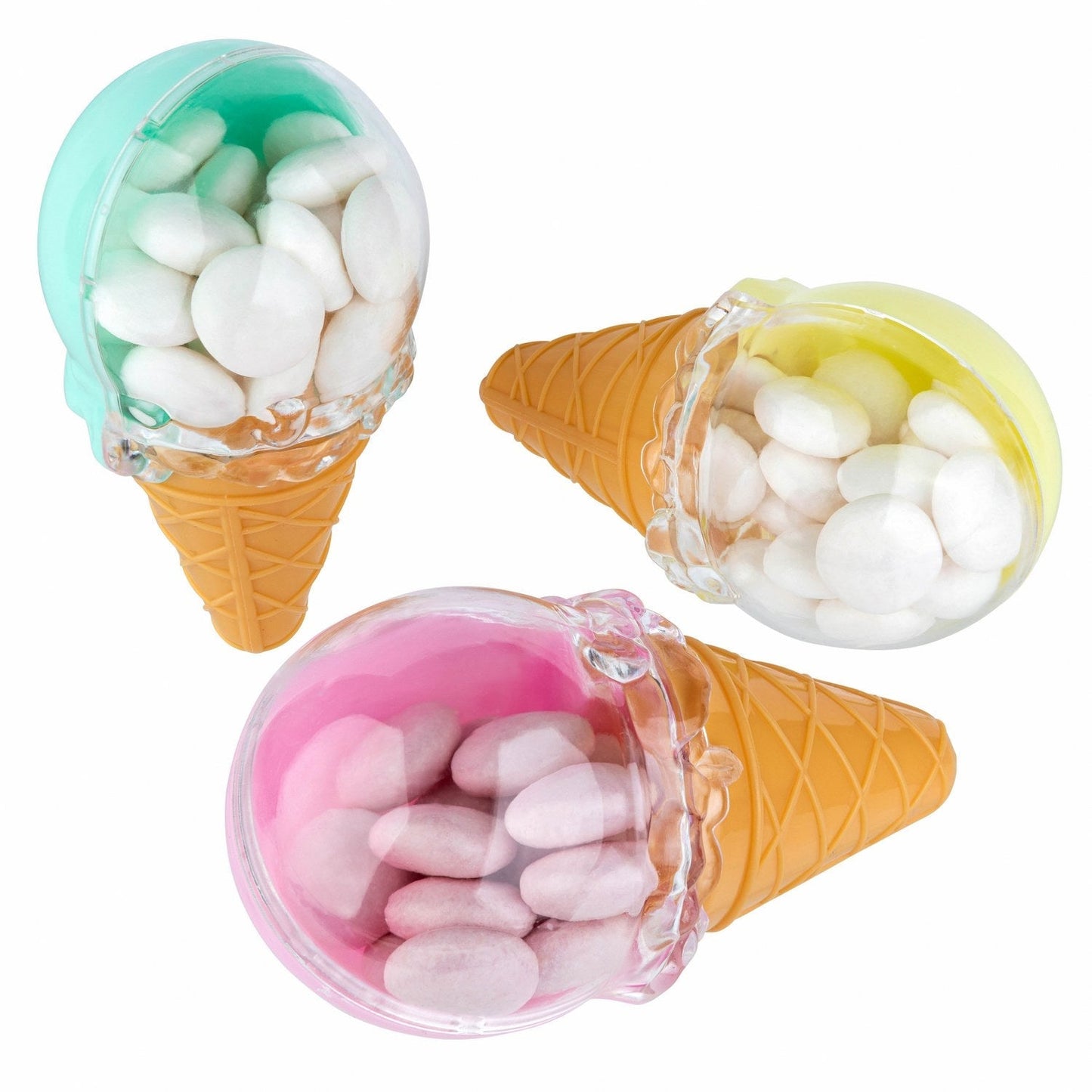 Ice Cream Shaped Acrylic Candy Boxes 24 Pack 2.36"X4.33" by Hammont