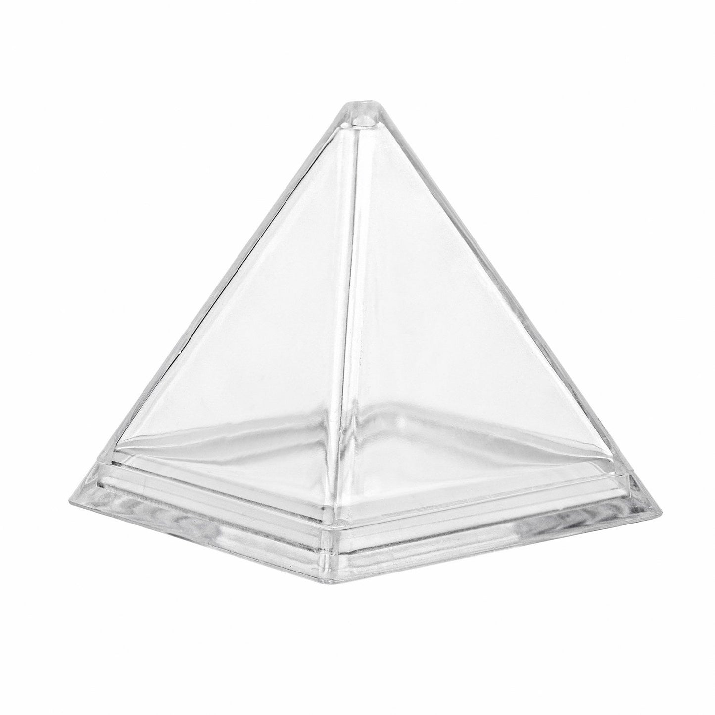 Pyramid Triangle Shaped Acrylic Candy Boxes 16 Pack 2.44"X2.44"X2.63" by Hammont