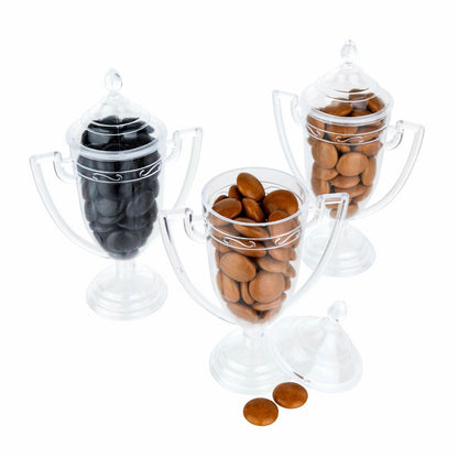 Trophy Cup Shaped Acrylic Candy Boxes 12 Pack 1.69"X3.5"X3.14" by Hammont