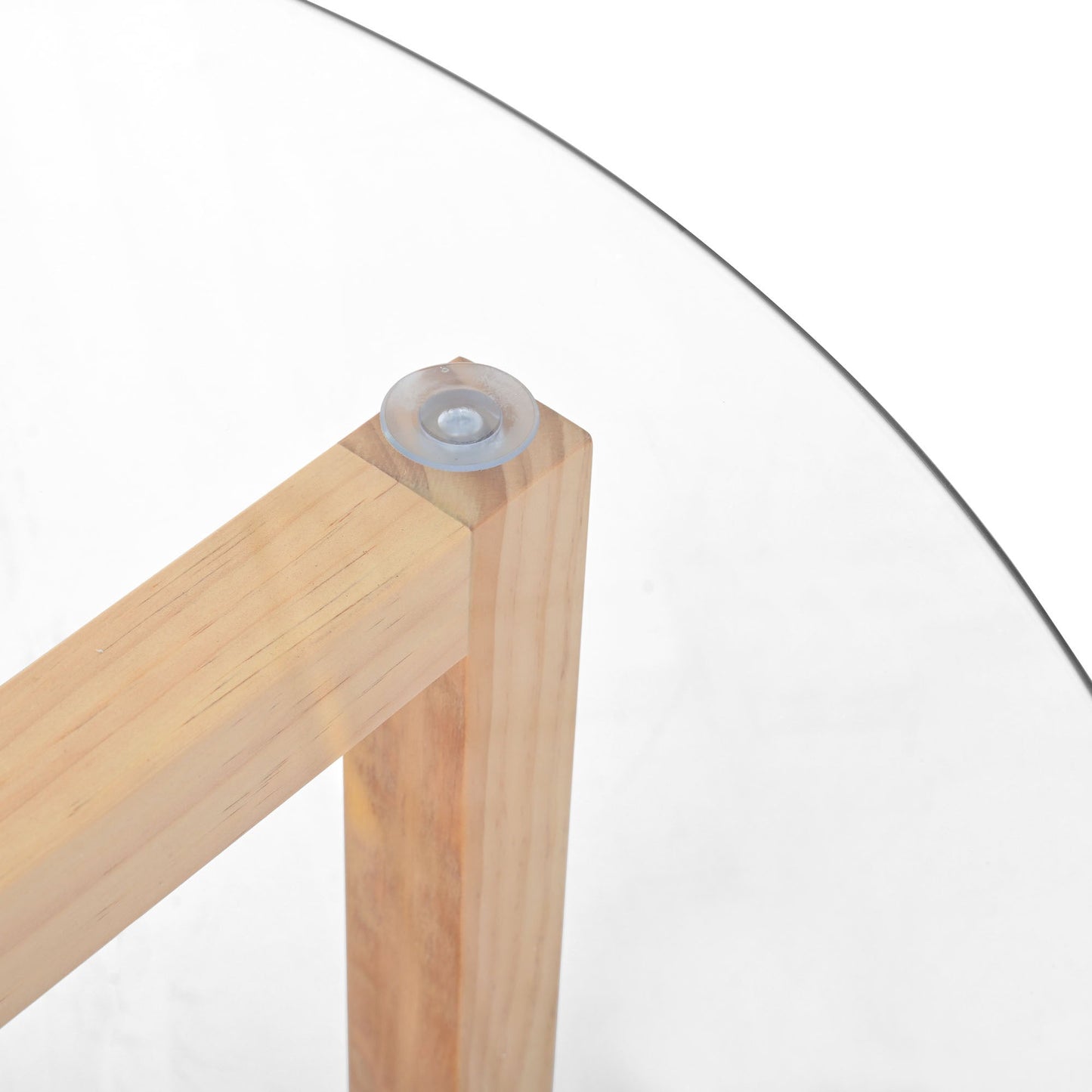 Round Glass Modern Coffee Table by Blak Hom