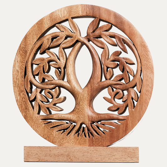 Tribune Tree of Life Wooden Sculpture - Medium by Decozen