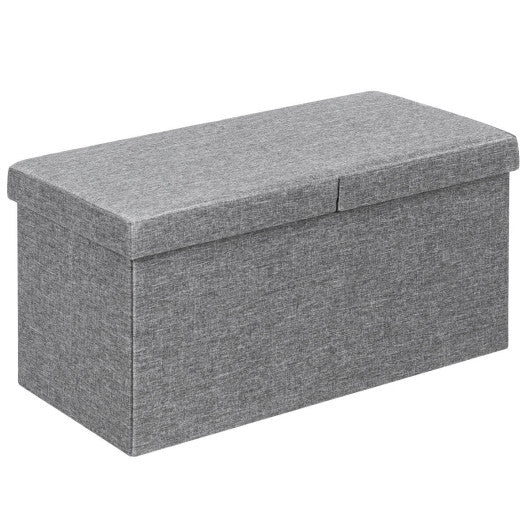 30 Inch Folding Storage Ottoman with Lift Top-Light Gray by VYSN