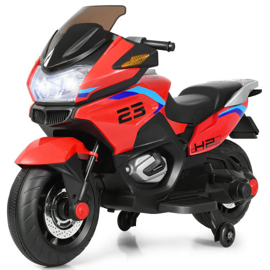 12V Kids Ride On Motorcycle Electric Motor Bike-Red by VYSN