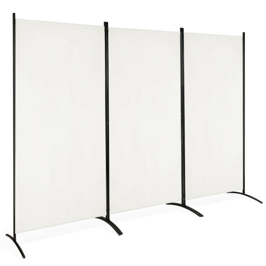 3-Panel Room Divider Folding Privacy Partition Screen for Office Room-White by VYSN