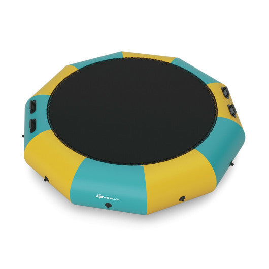 10 Feet Inflatable Splash Padded Water Bouncer Trampoline-Yellow by VYSN