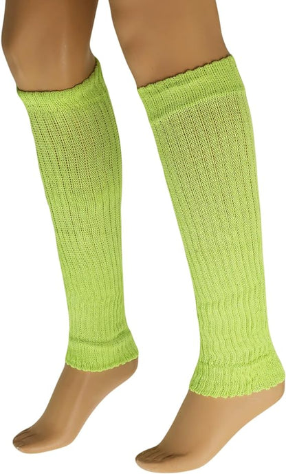 1 Pair - Cotton Leg Warmers Boot Socks Retro Style Knitted Retro Baggy Leg Warmer by Mars Outlet Store LLC