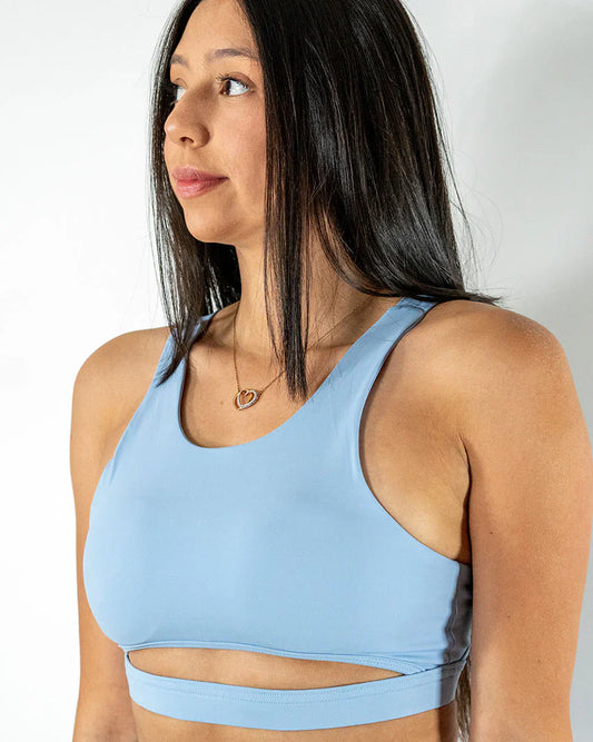 Iron Pulse Stratos Double Strap Bra (Blue) *FINAL SALE* by Colorado Threads Clothing