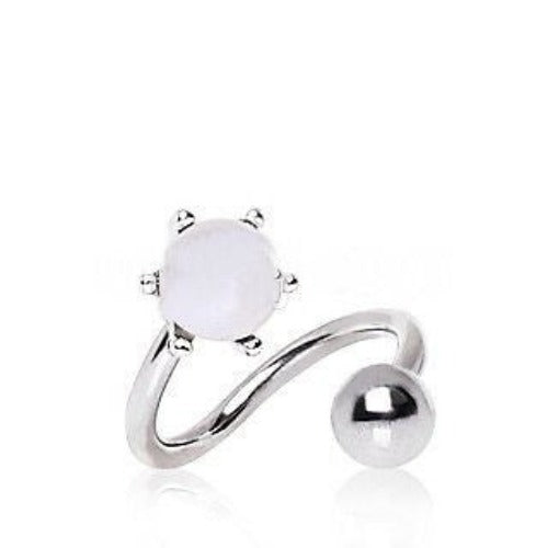 Pearl Twist Navel Belly Ring by Fashion Hut Jewelry