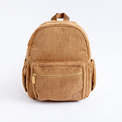 The Play Date Mini Corduroy Backpack- Camel by Big Little Wish