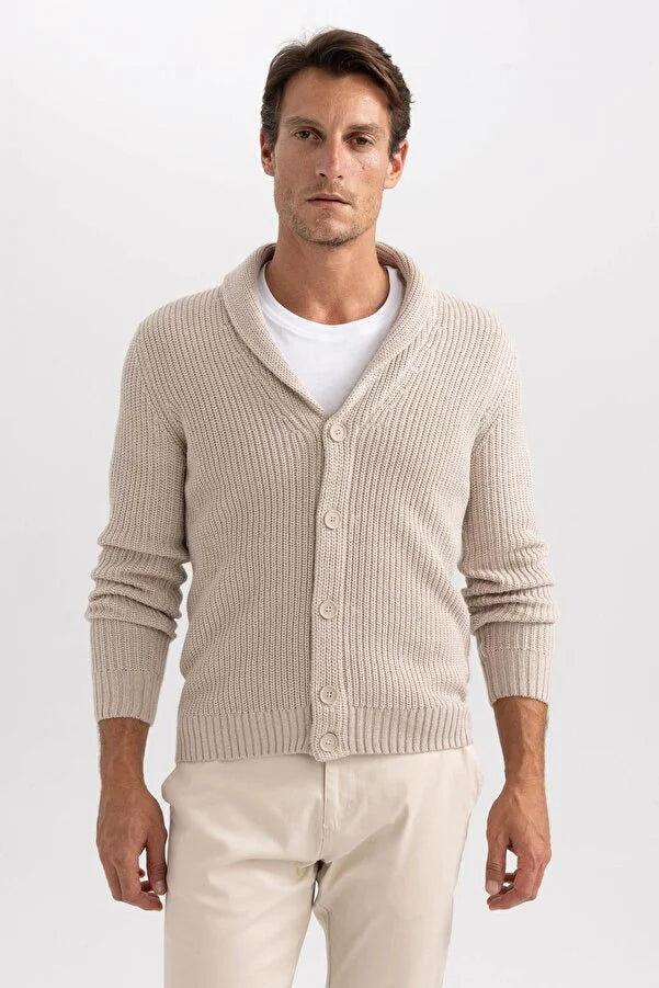 Standard Fit Shawl Collar Knitwear Cardigan by BlakWardrob