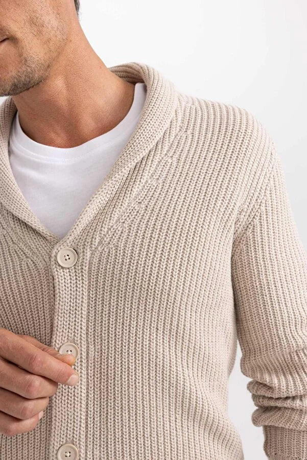 Standard Fit Shawl Collar Knitwear Cardigan by BlakWardrob