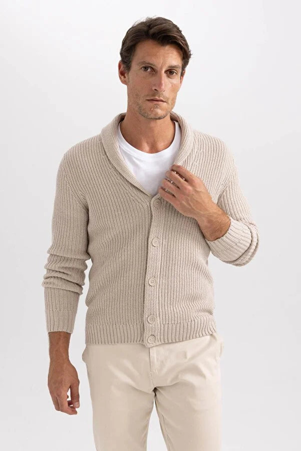 Standard Fit Shawl Collar Knitwear Cardigan by BlakWardrob