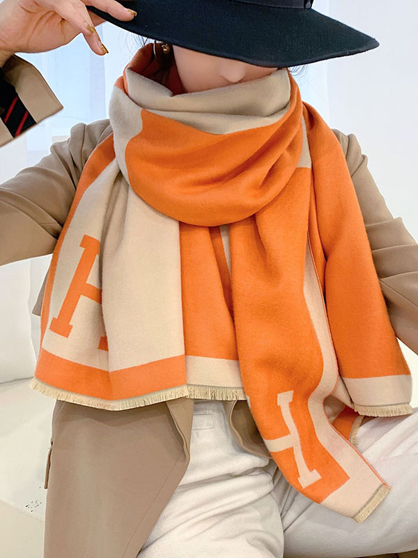 Original Warm Letter Print Shawl&Scarf by migunica