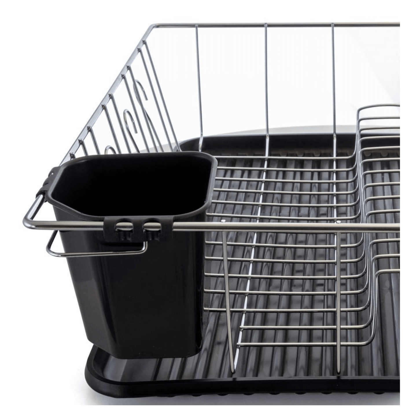 Better Chef 16" Chrome-Plated Metal Dish Rack with Drain Tray by Jupiter Gear Home