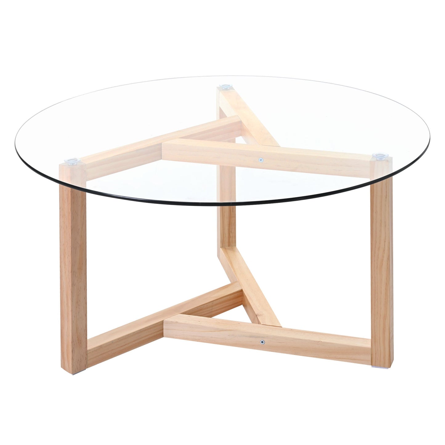 Round Glass Modern Coffee Table by Blak Hom