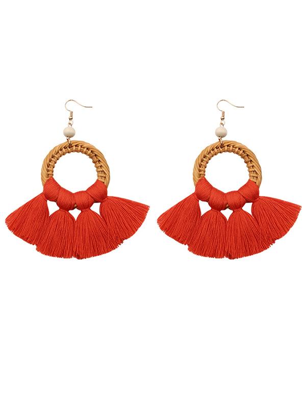 Tasseled Knitting Bohemia Earrings by migunica