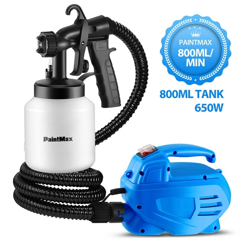 800ML Paint Spray Painter 650W Paint Sprayer Machine 800ML/Min Output HVLP Oil Primer Water Sprayer w/ 3 Spraying Patterns Motor Strap Detachable Cont by VYSN