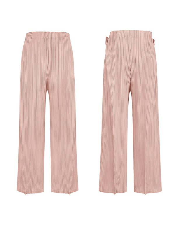 Urban Loose Pleated Wide Leg Elasticity Harem Pants by migunica