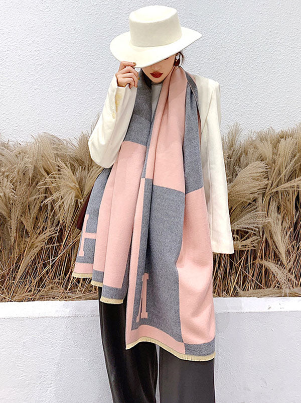 Original Warm Letter Print Shawl&Scarf by migunica