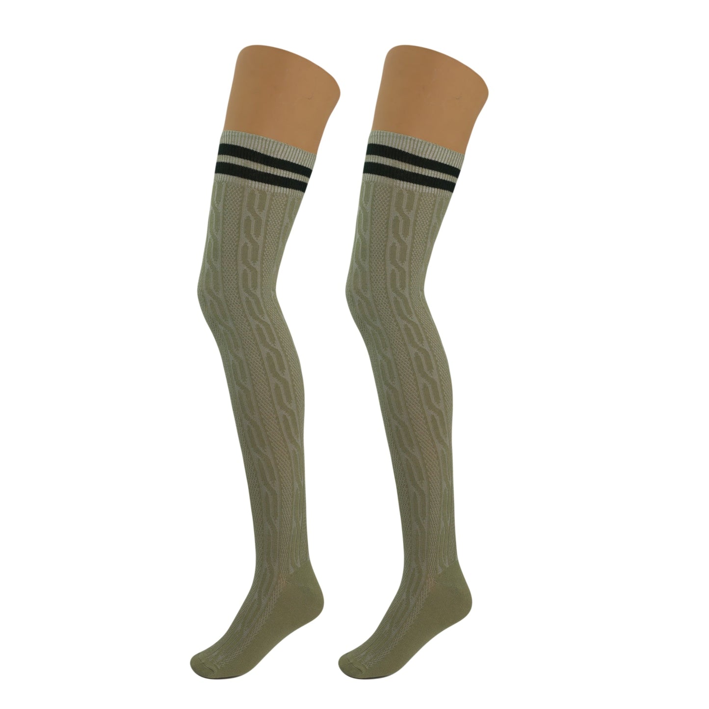 1 Pair - Thigh High Knitted Socks for Women Over Knee Long Boot Socks by Mars Outlet Store LLC