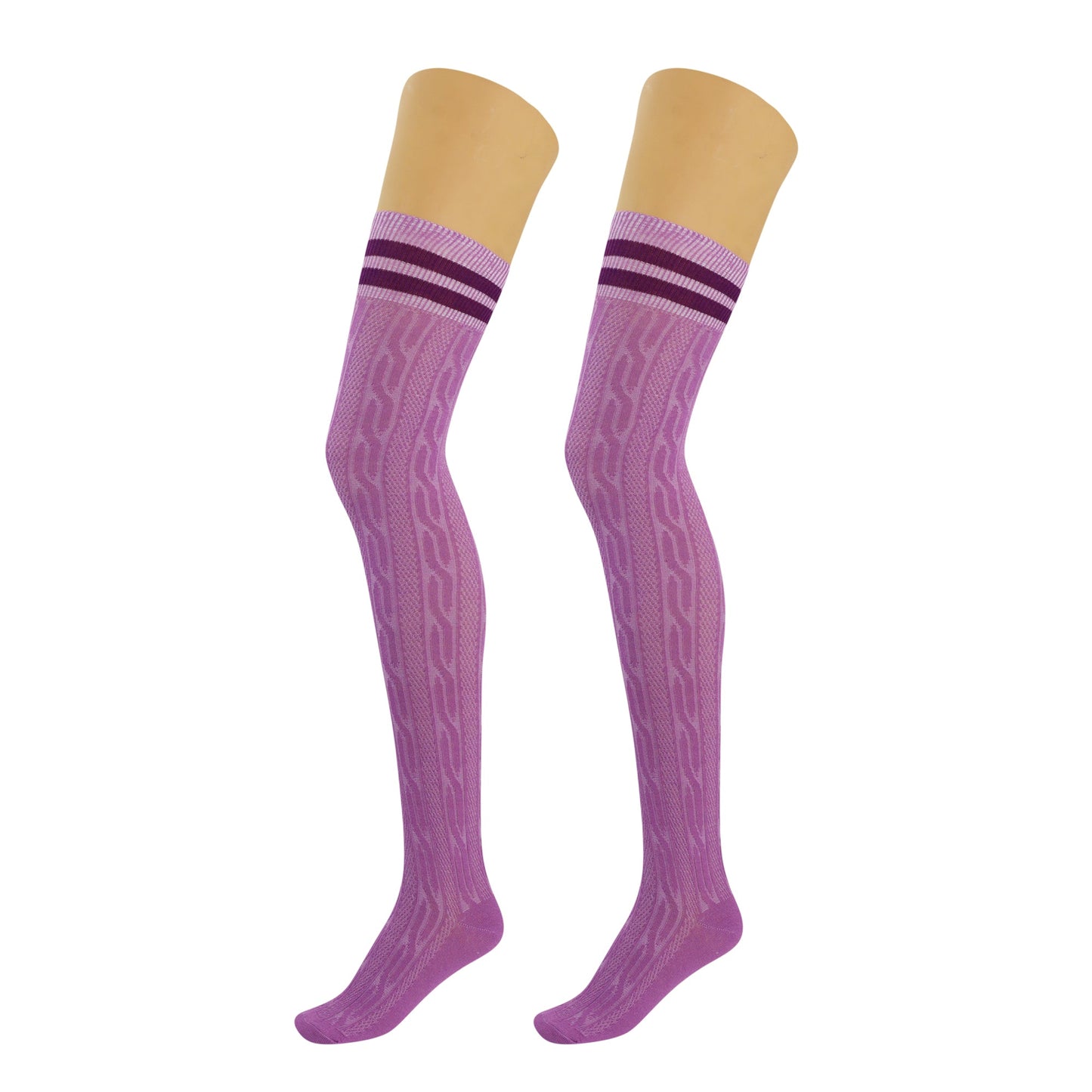 1 Pair - Thigh High Knitted Socks for Women Over Knee Long Boot Socks by Mars Outlet Store LLC