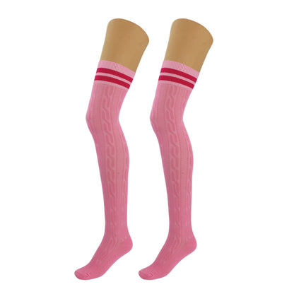 1 Pair - Thigh High Knitted Socks for Women Over Knee Long Boot Socks by Mars Outlet Store LLC