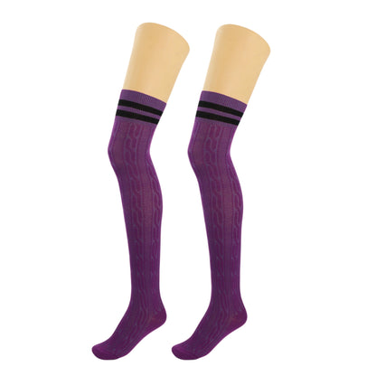 1 Pair - Thigh High Knitted Socks for Women Over Knee Long Boot Socks by Mars Outlet Store LLC