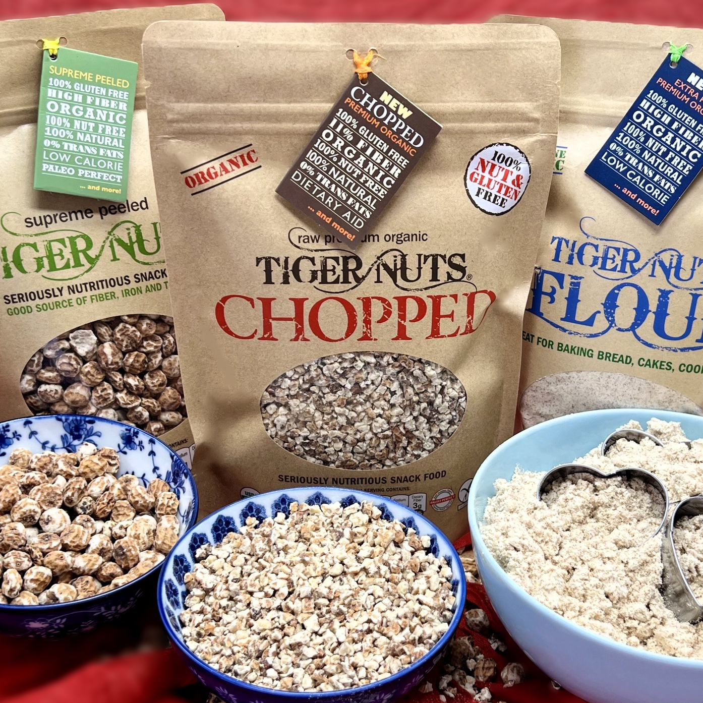 Tiger Nuts Chopped Tiger Nuts in 12 oz bag - 24 bags by Farm2Me