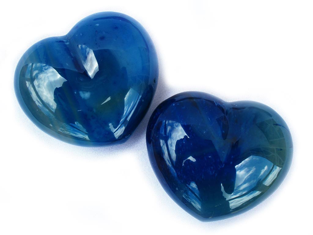 Valentines Gift Blue Agate Decorative Hearts- sold per piece by OMSutra