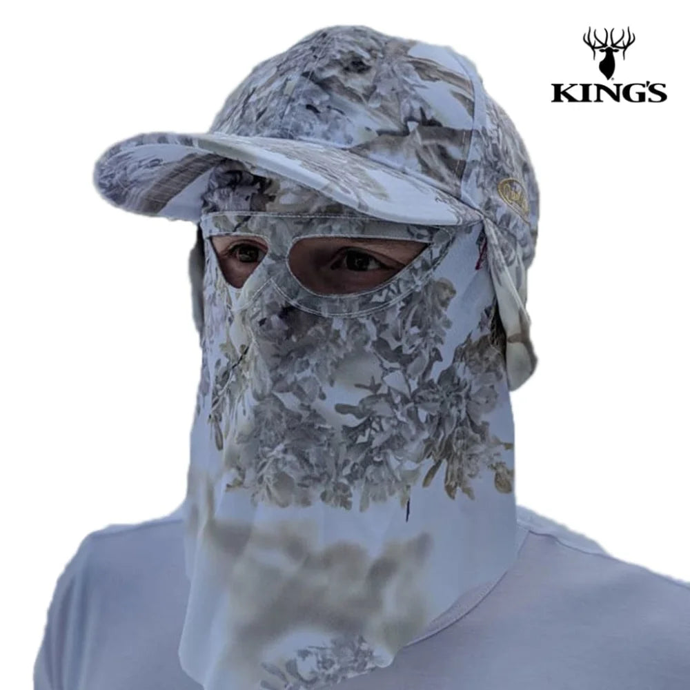 2-in-1 FRONT Face Mask and Camo Hat (Fitted and OSFM) by QuikCamo