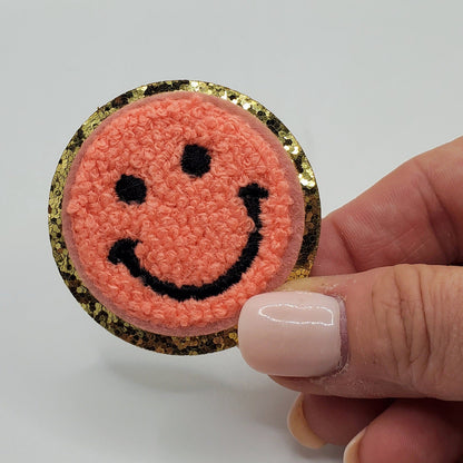 Smilie Face Chenille Patches by Properly Marked