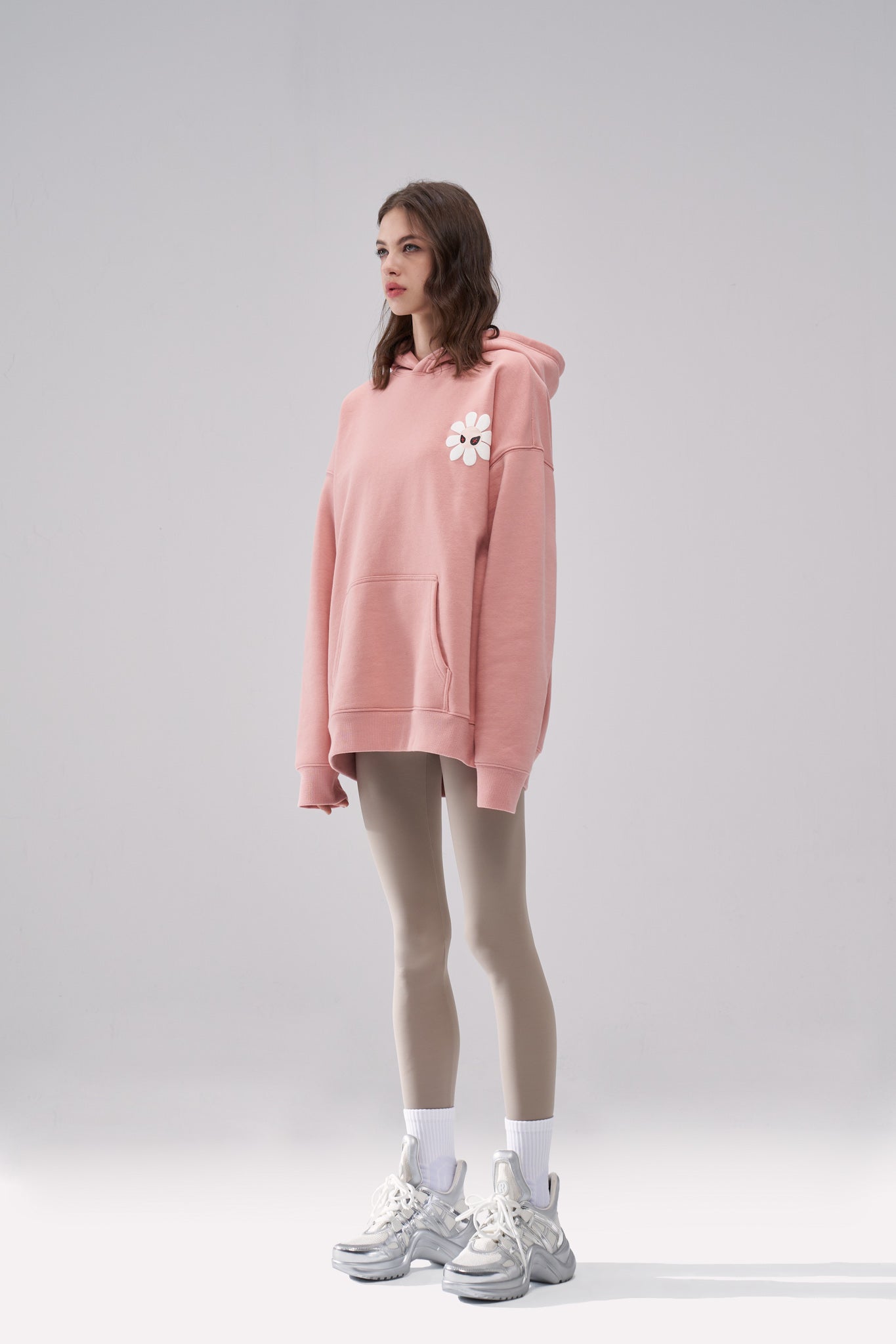 "Aster" Fleur Pink Hoodie by Amoo