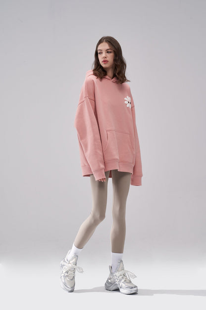 "Aster" Fleur Pink Hoodie by Amoo