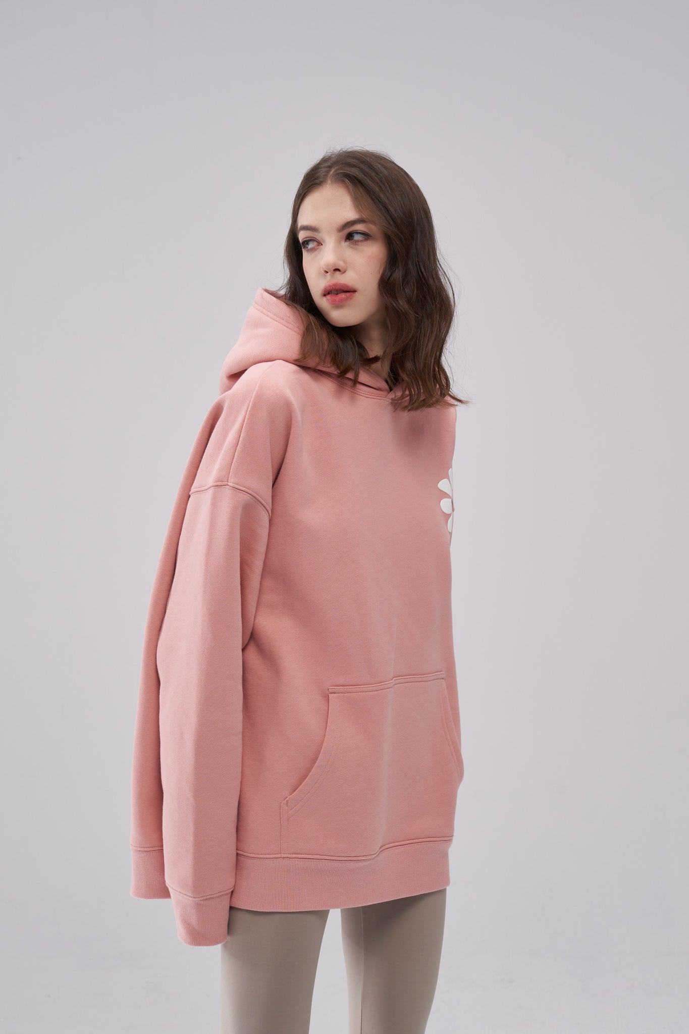 "Aster" Fleur Pink Hoodie by Amoo