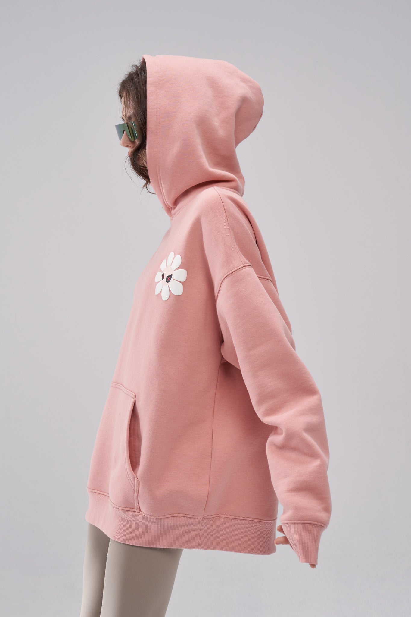 "Aster" Fleur Pink Hoodie by Amoo