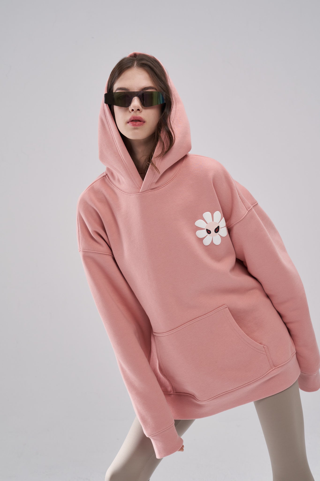 "Aster" Fleur Pink Hoodie by Amoo