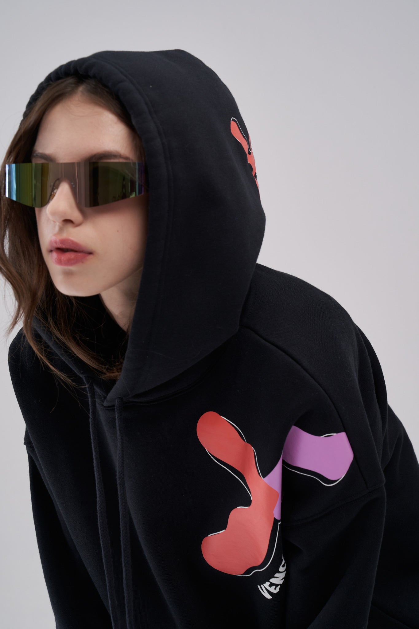 "Molecular" Charcoal Black Hoodie by Amoo