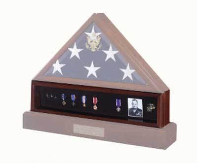 Flag Connections Medal Display Case , Pedestal , Medal Holder by The Military Gift Store