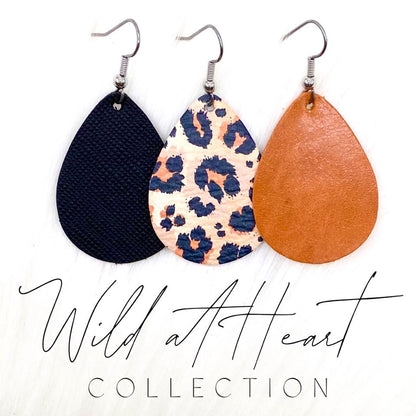 1.5" Wild at Heart Mini Collection (Leather) -Earrings by Doohickies Wholesale