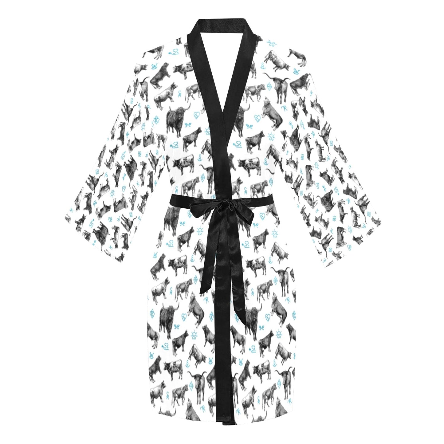 Cattle and Brands Women's Lounge Kimono Robe by Baha Ranch Western Wear