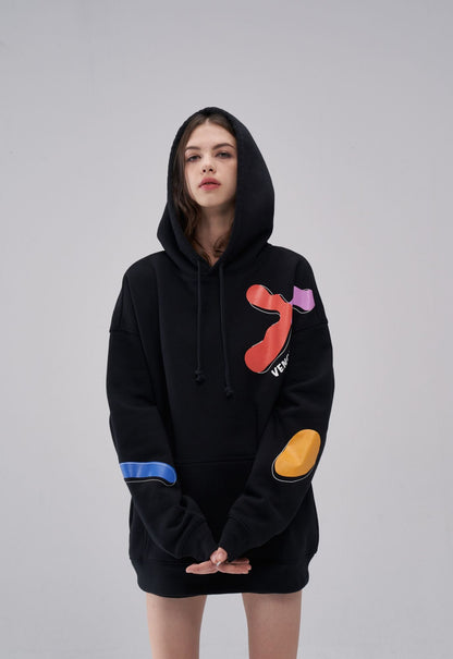 "Molecular" Charcoal Black Hoodie by Amoo