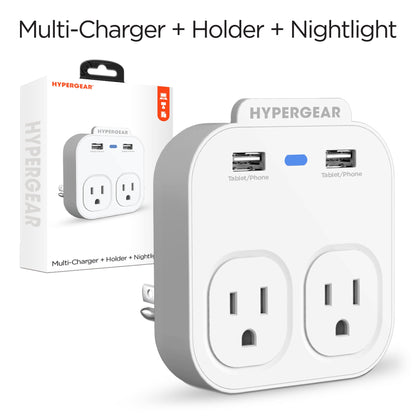 HyperGear Wall Adapter Power Strip White (13623-HYP) by Jupiter Gear Home