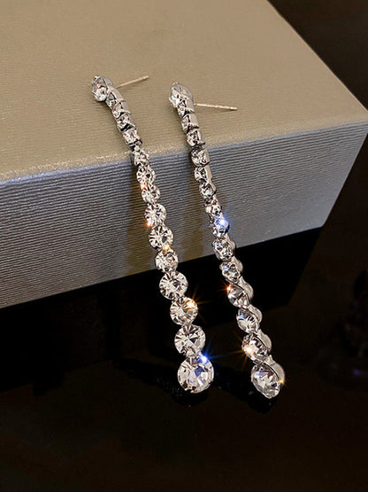 Original Statement Rhinestone Earrings by migunica