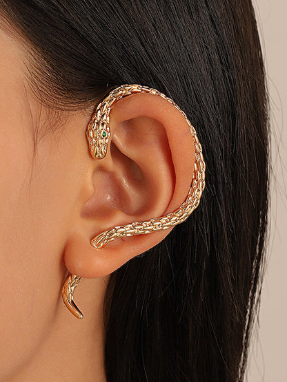 Snake Shape Earhook Earrings by migunica